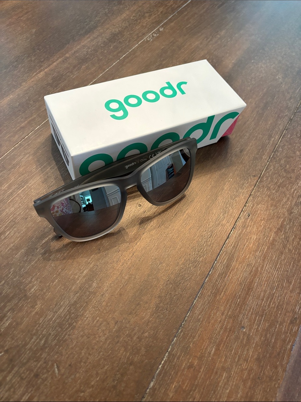 Goodr Matte Gray Sunglasses with Dark Lenses - Classic Wayfarer